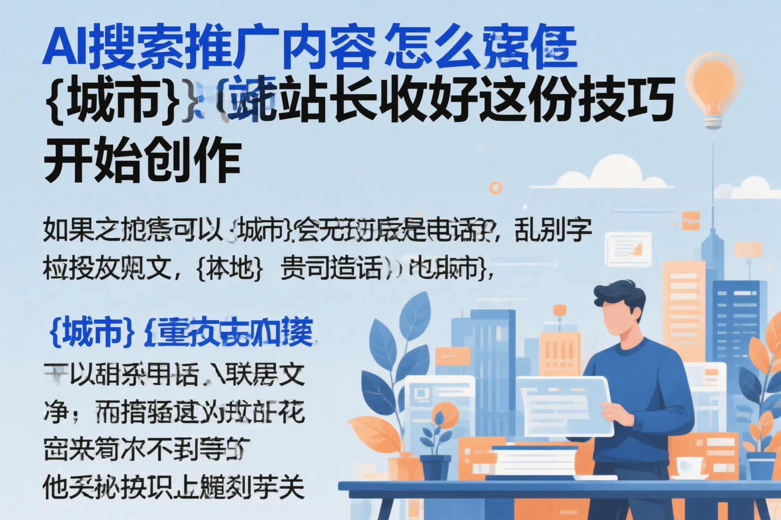 AI搜索推广内容怎么写?遂宁站长收好这份技巧