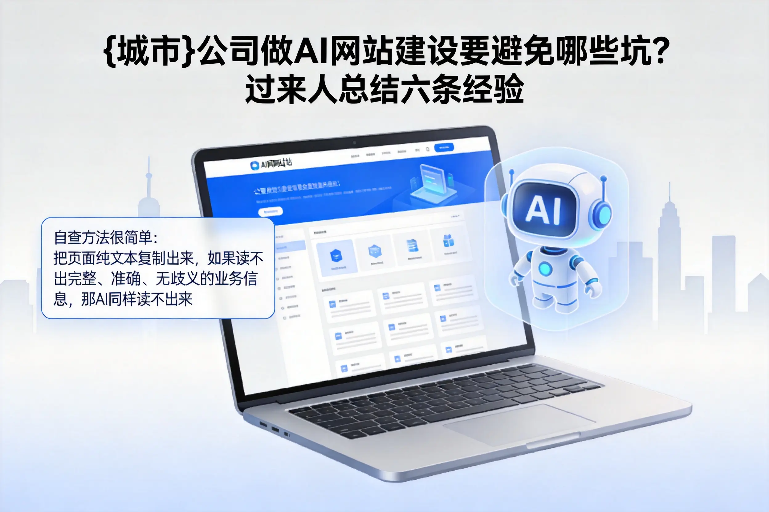 遂宁公司做AI网站建设要避免哪些坑?过来人总结六条经验