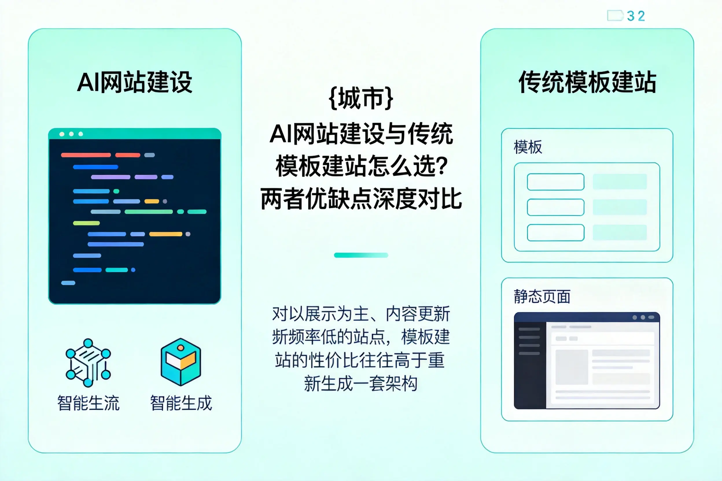 遂宁AI网站建设与传统模板建站怎么选?两者优缺点深度对比