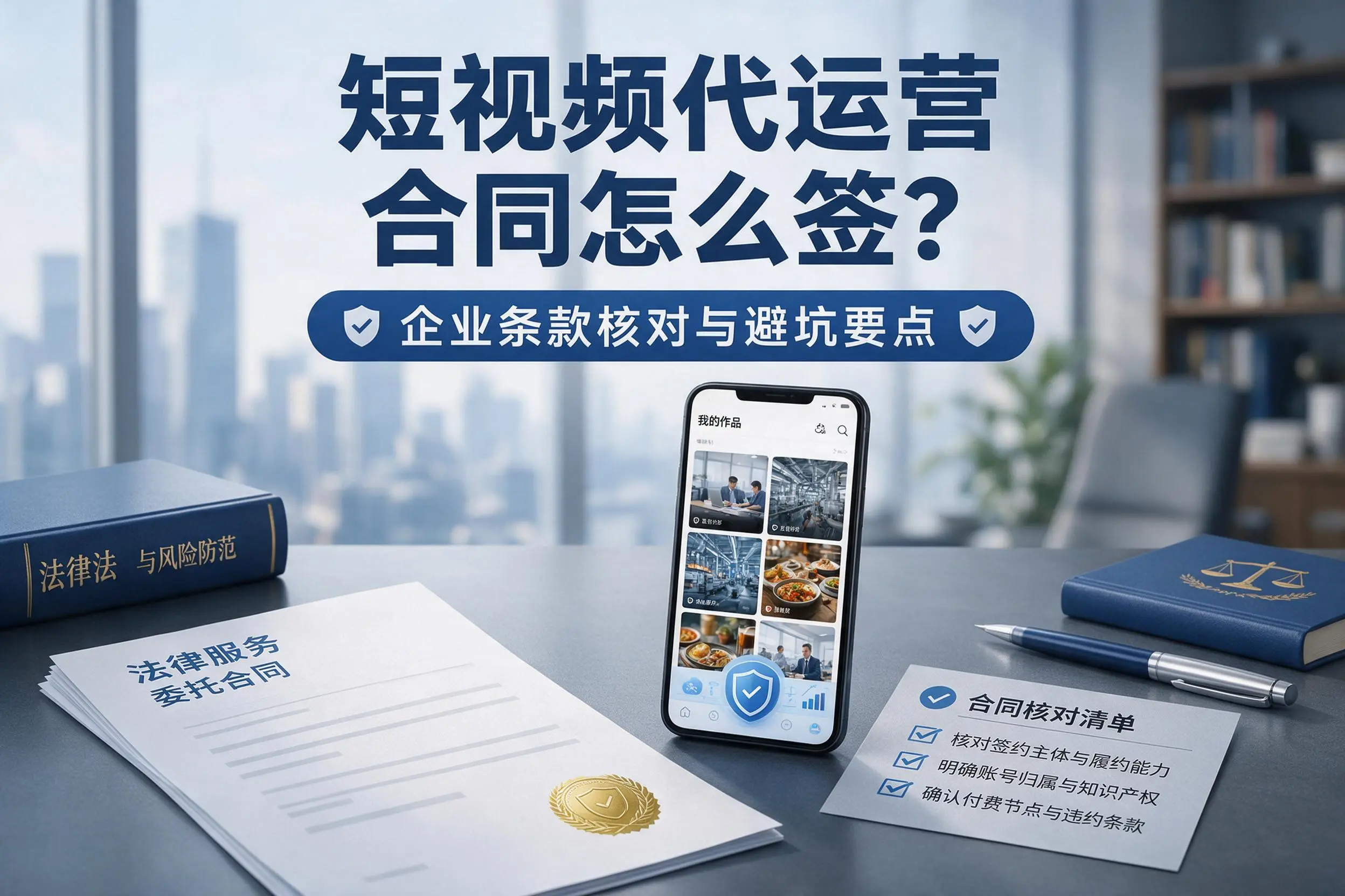 短视频代运营合同怎么签？遂宁企业条款核对与避坑要点