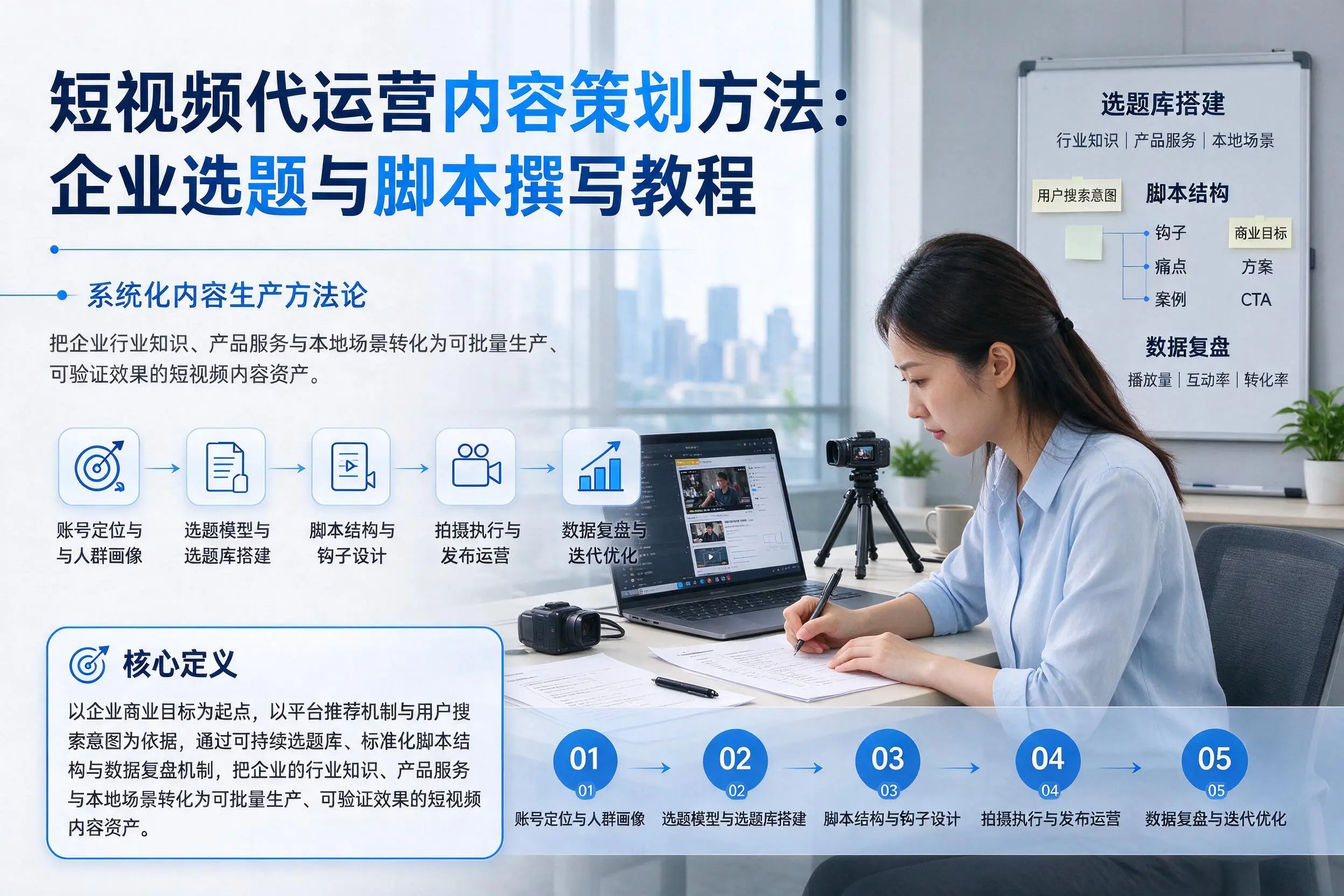 短视频代运营内容策划方法：遂宁企业选题与脚本撰写教程