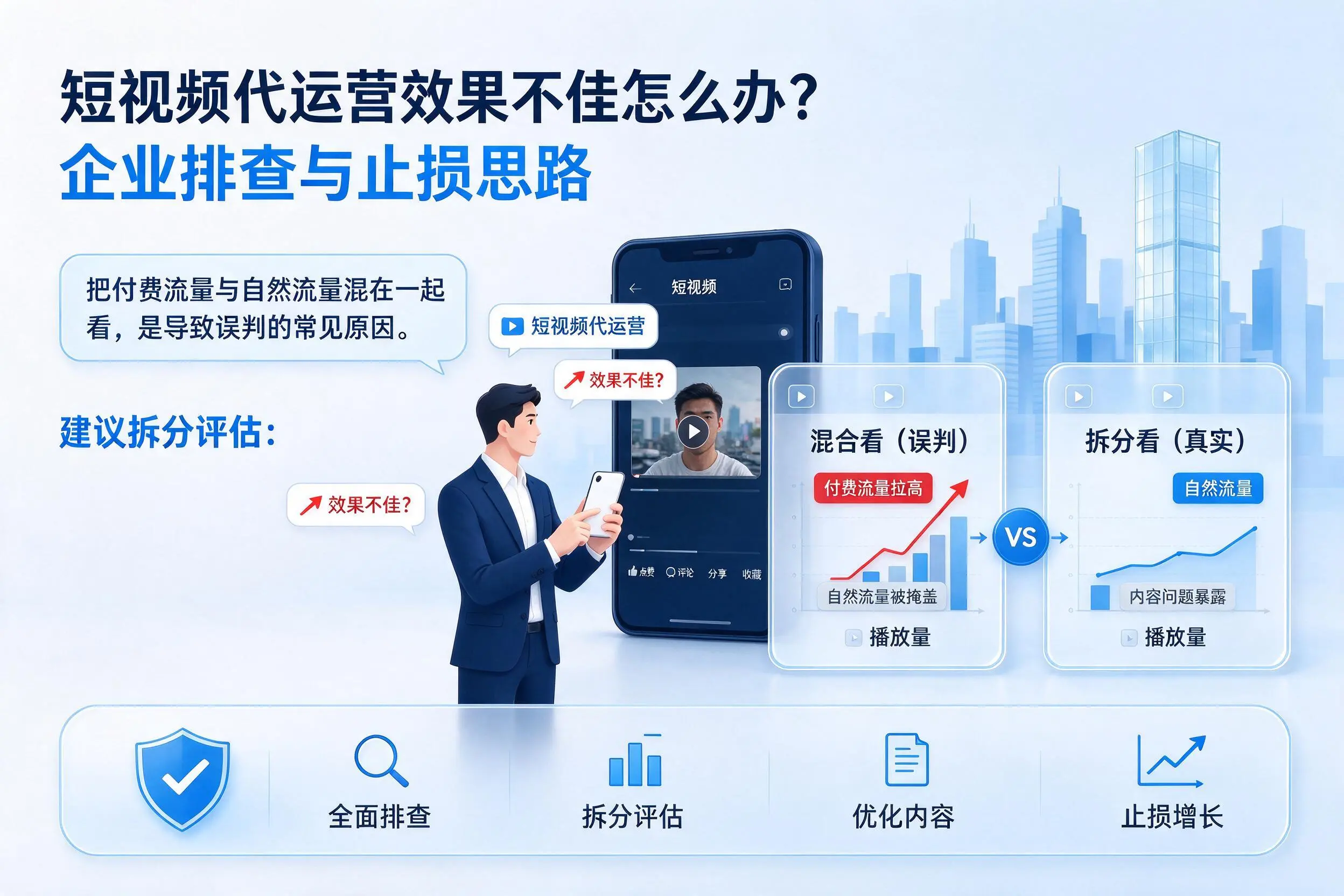 短视频代运营效果不佳怎么办?遂宁企业排查与止损思路