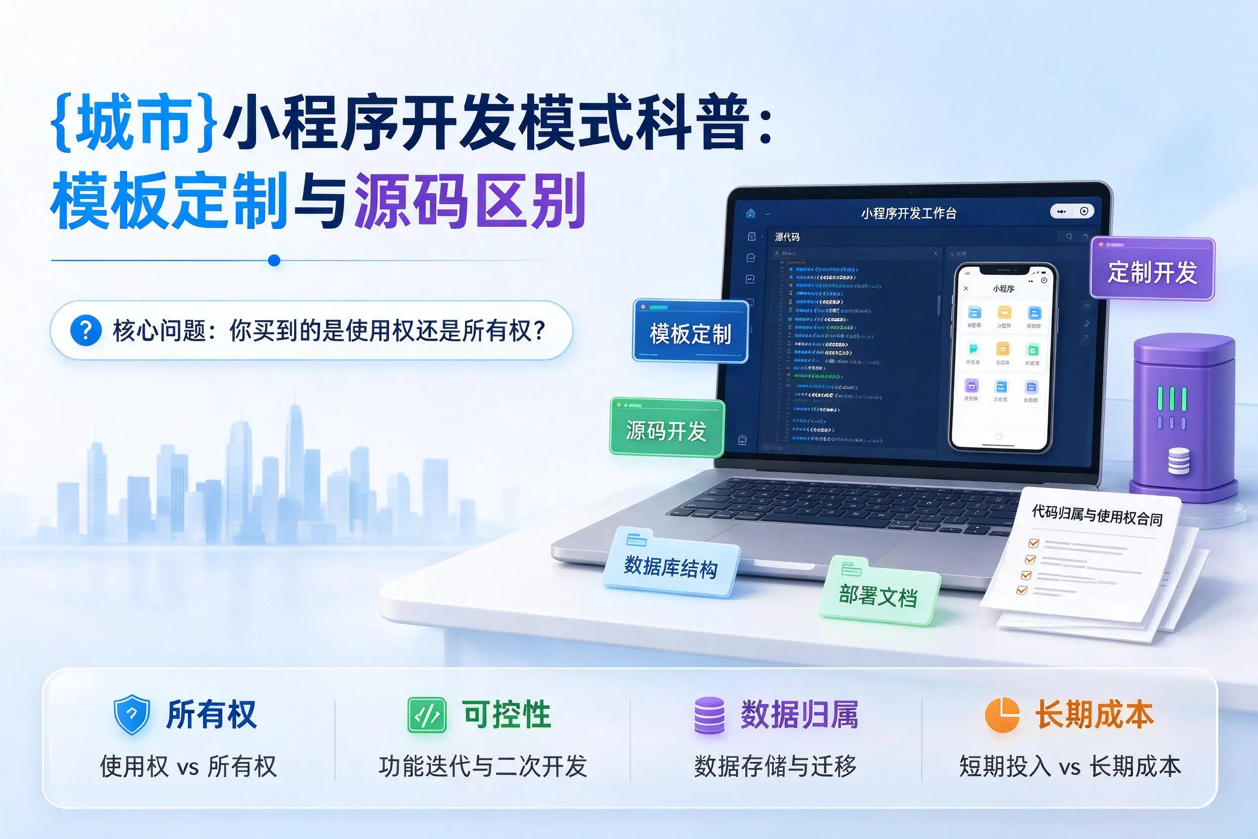 遂宁小程序开发模式科普:模板定制与源码区别