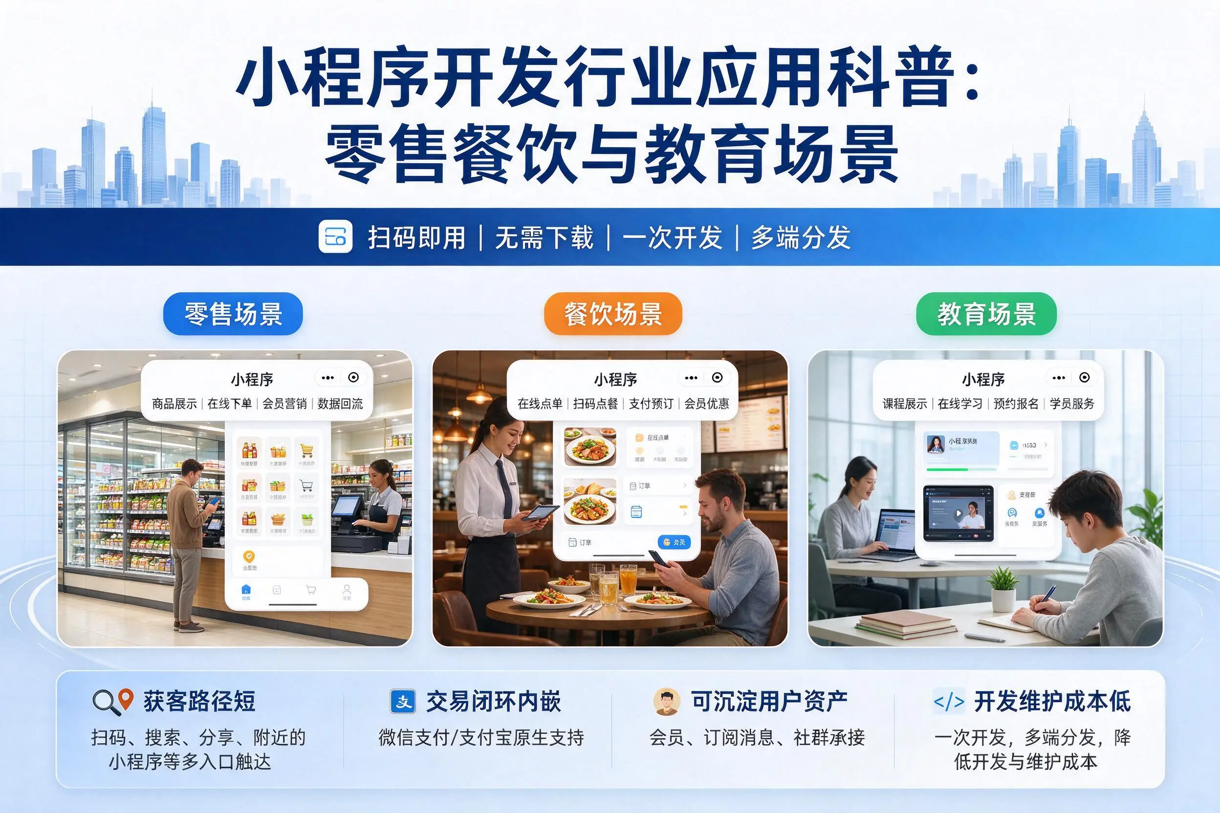 遂宁小程序开发行业应用科普：零售餐饮与教育场景