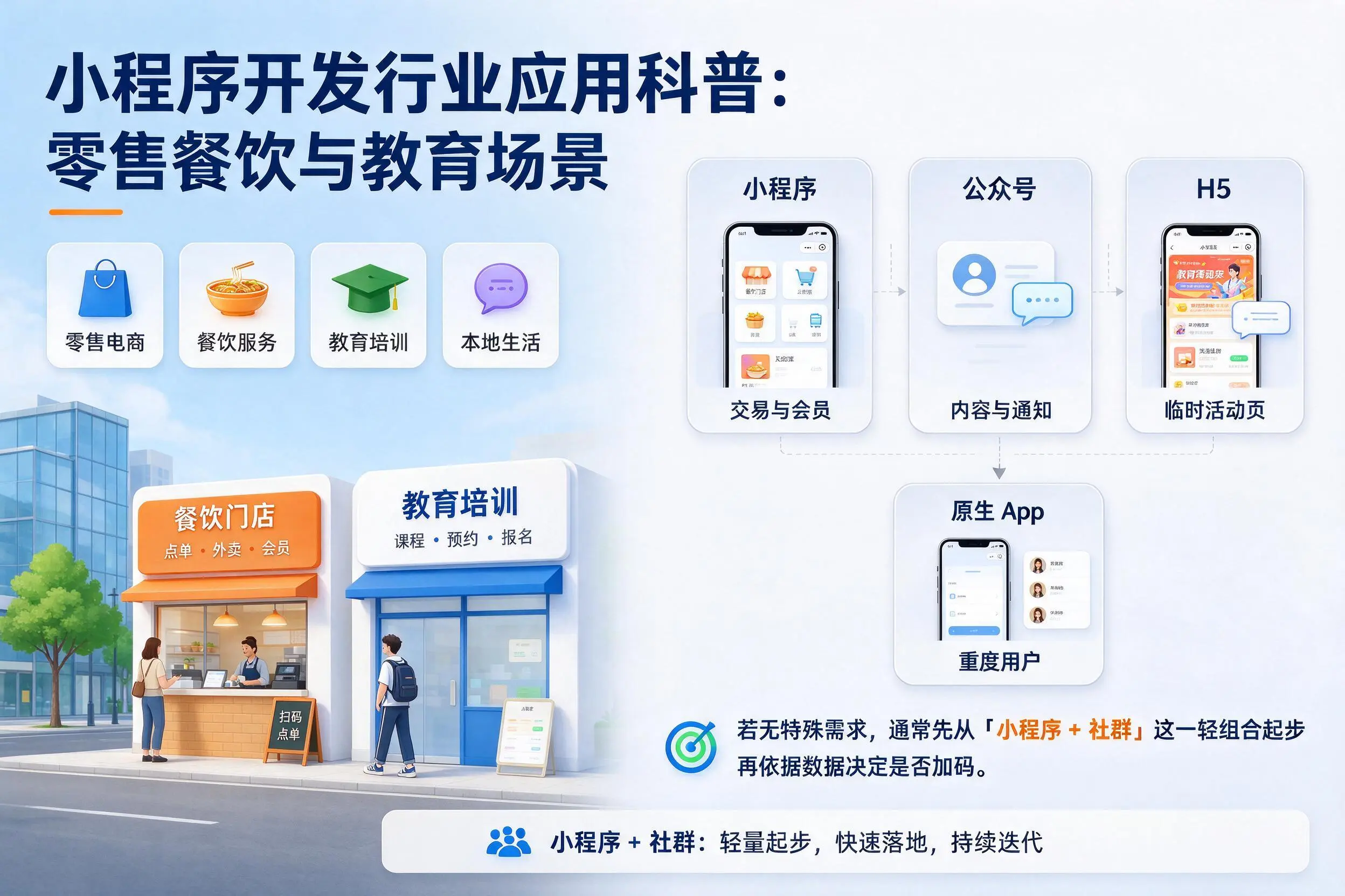 遂宁小程序开发行业应用科普：零售餐饮与教育场景