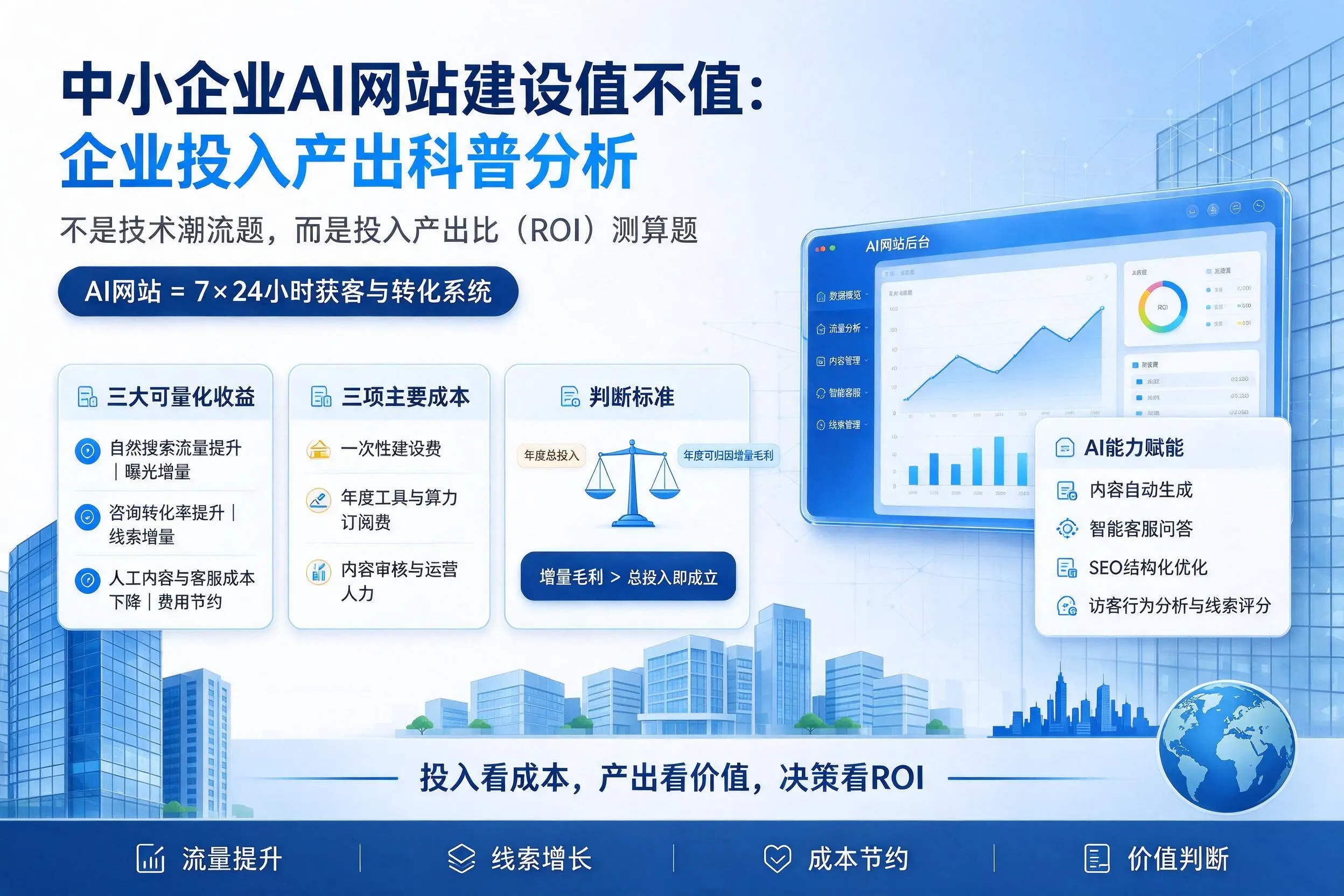 中小企业AI网站建设值不值：遂宁企业投入产出科普分析