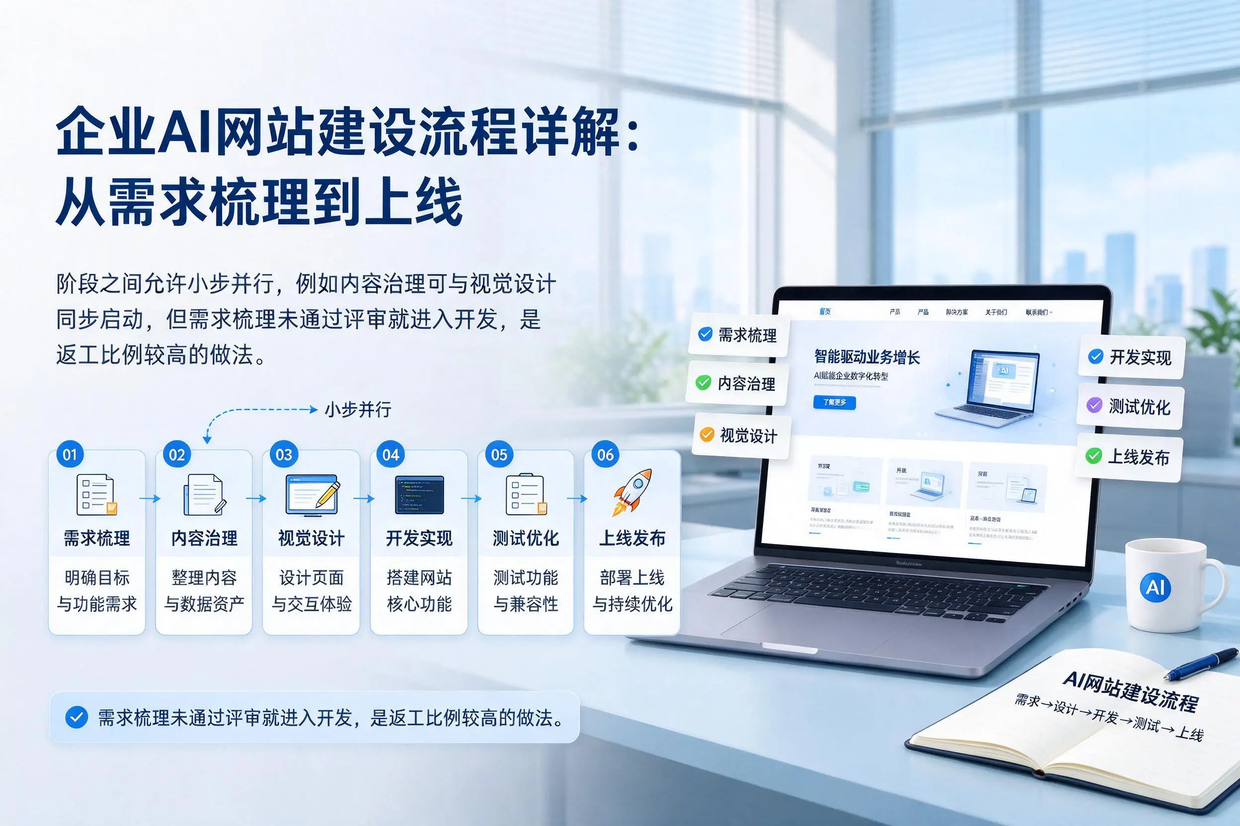 遂宁企业AI网站建设流程详解：从需求梳理到上线