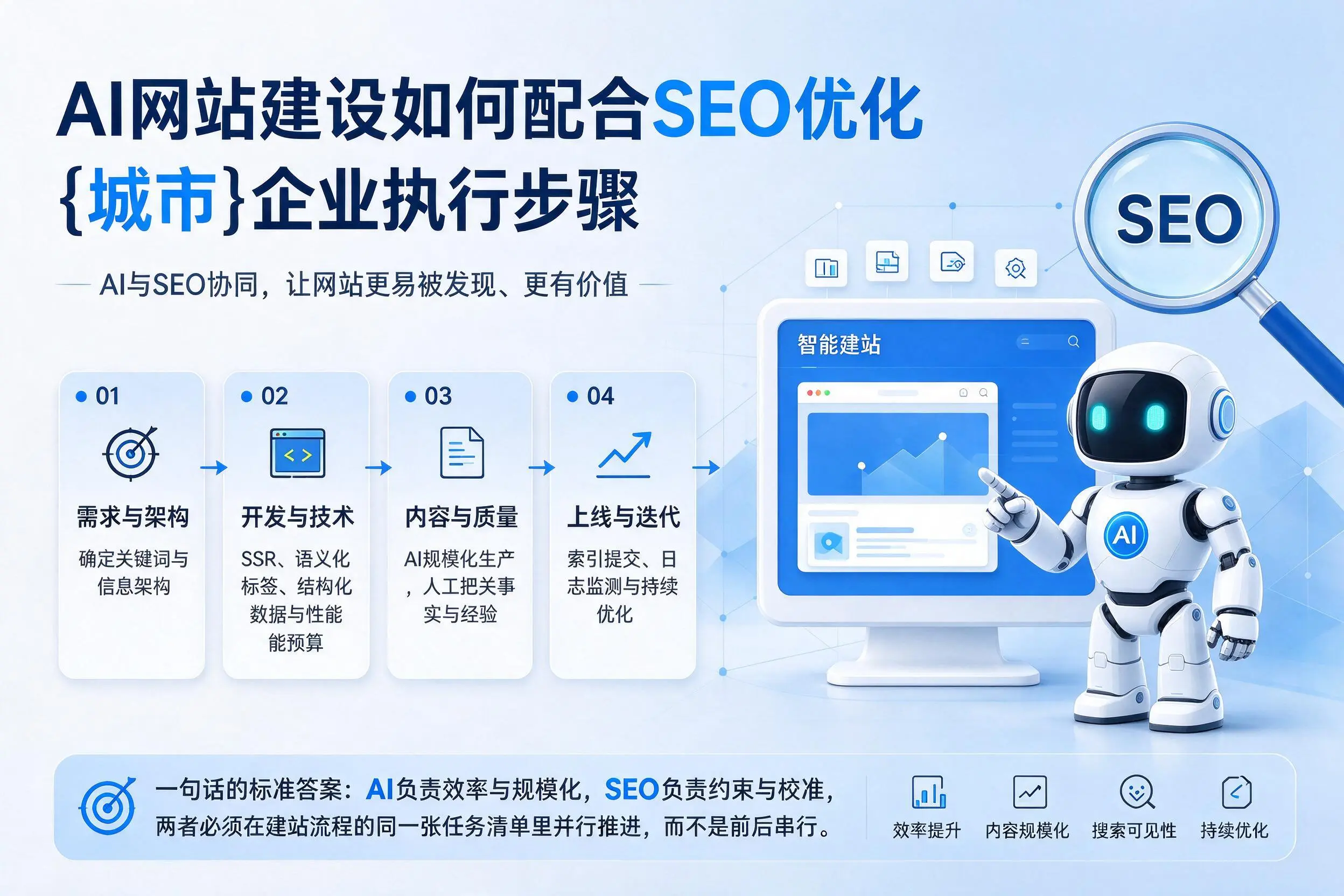 AI网站建设如何配合SEO优化,遂宁企业执行步骤