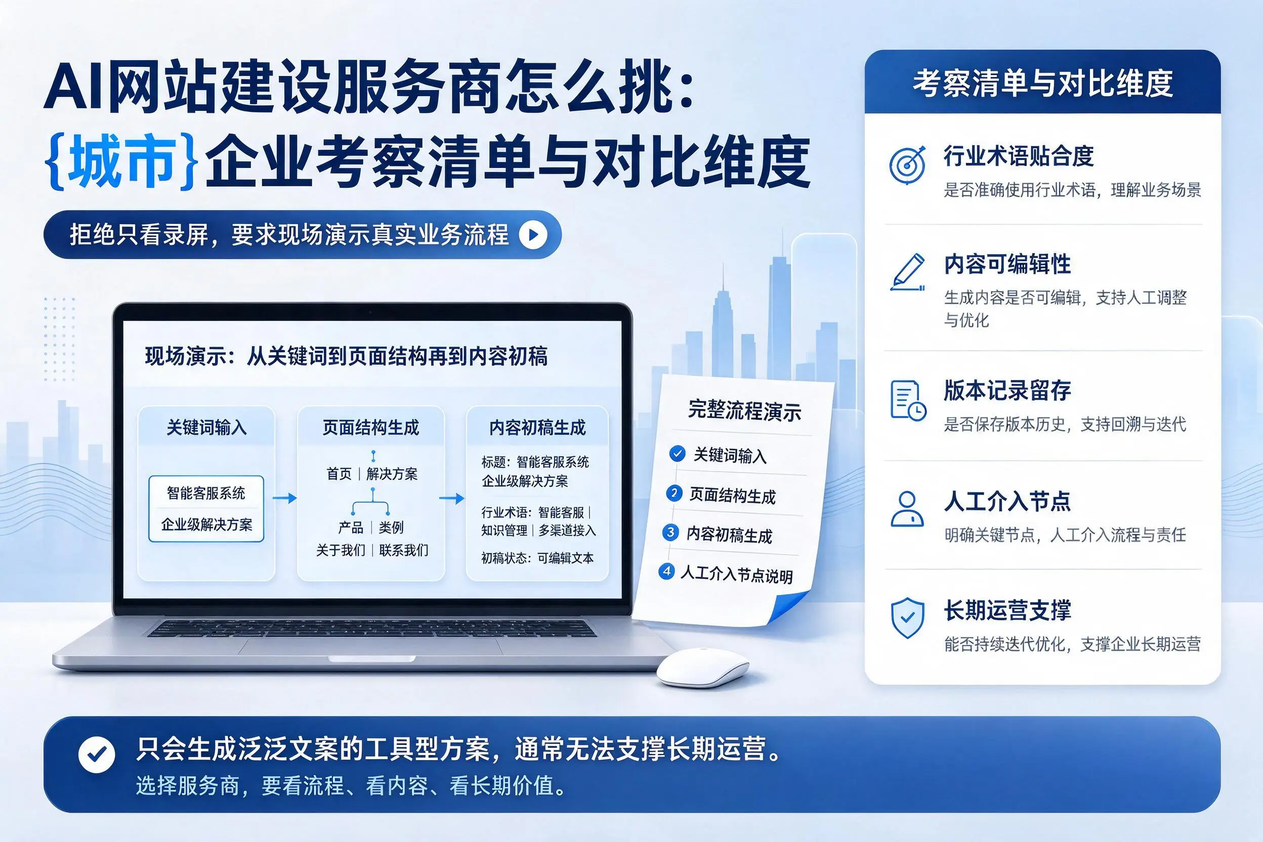 AI网站建设服务商怎么挑：遂宁企业考察清单与对比维度