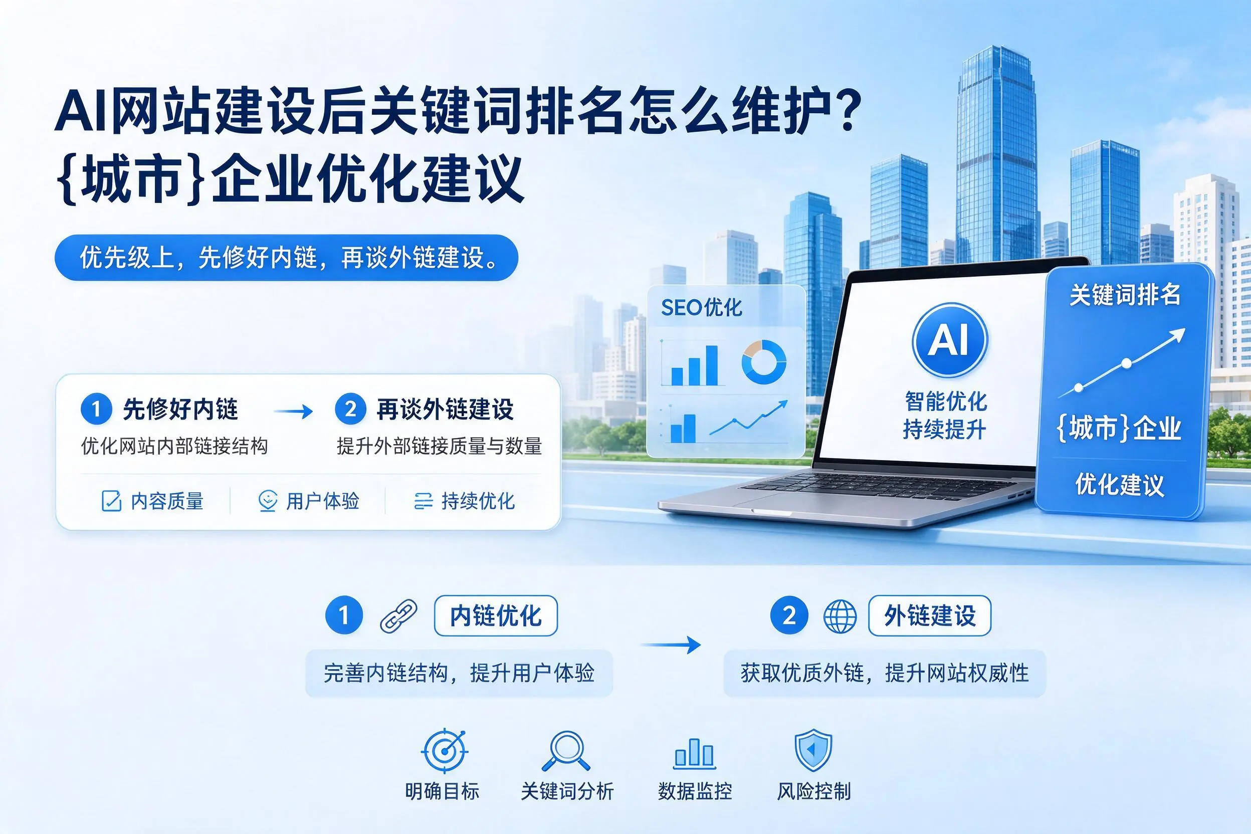 AI网站建设后关键词排名怎么维护?遂宁企业优化建议