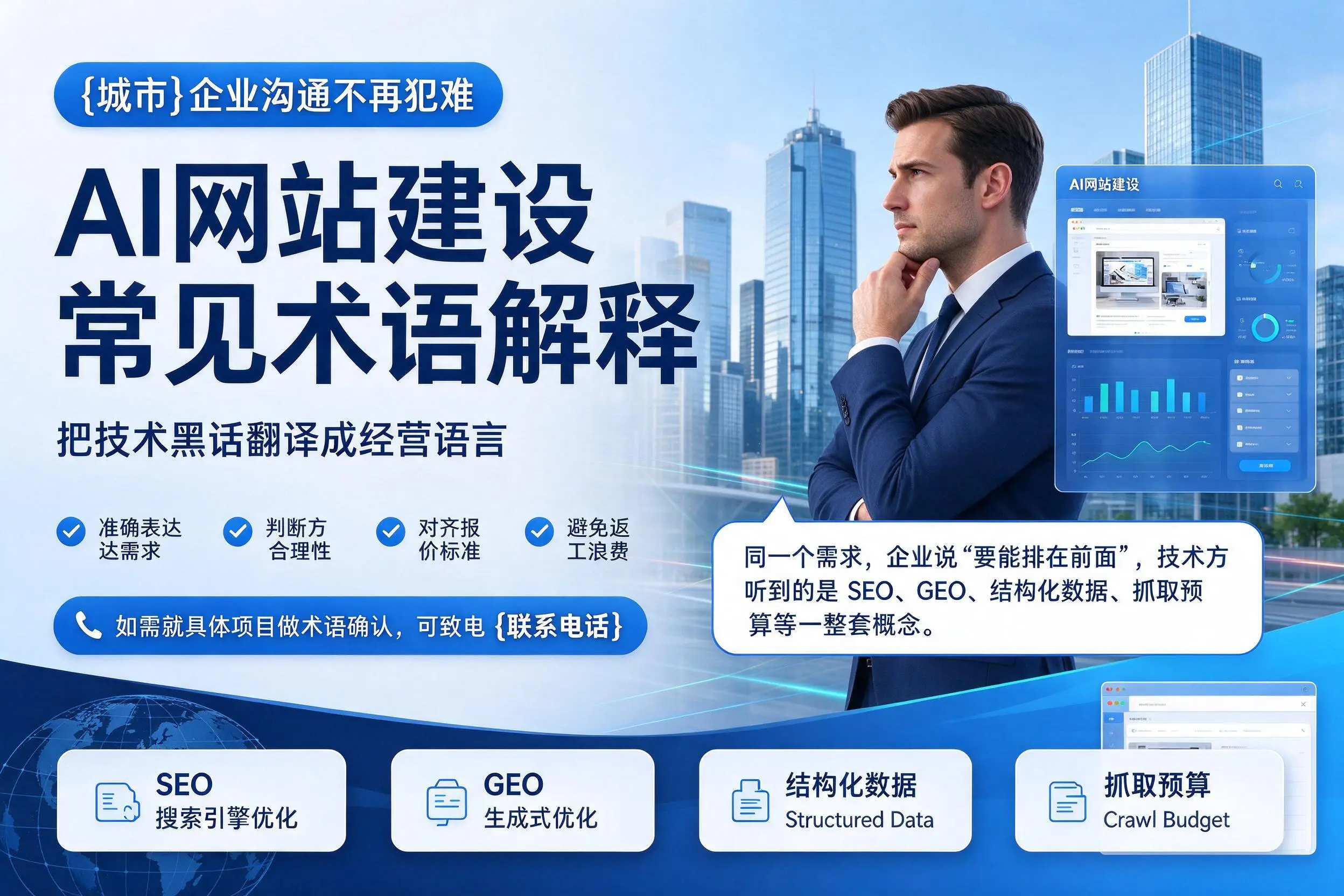 AI网站建设常见术语解释,遂宁企业沟通不再犯难