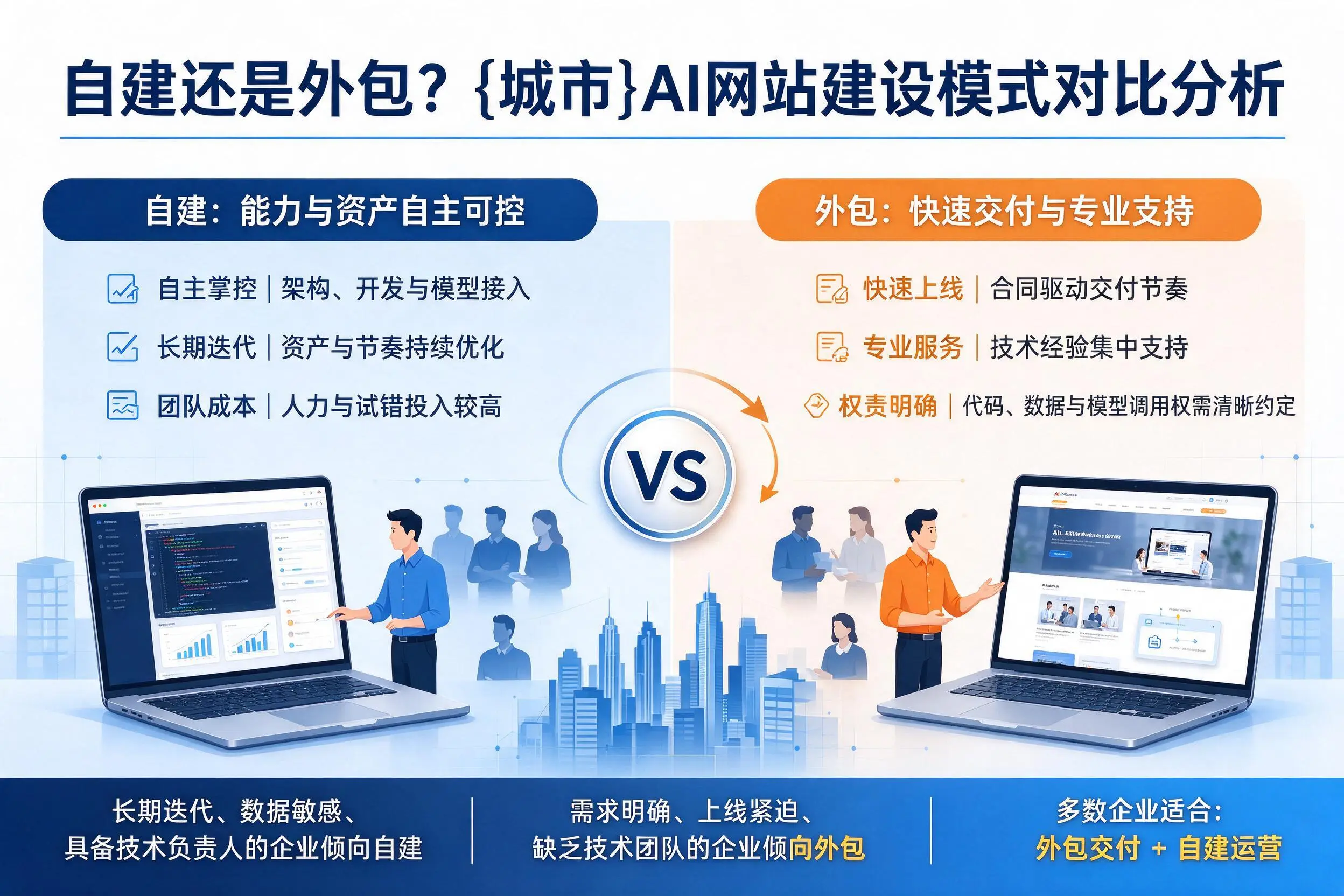 自建还是外包？遂宁AI网站建设模式对比分析