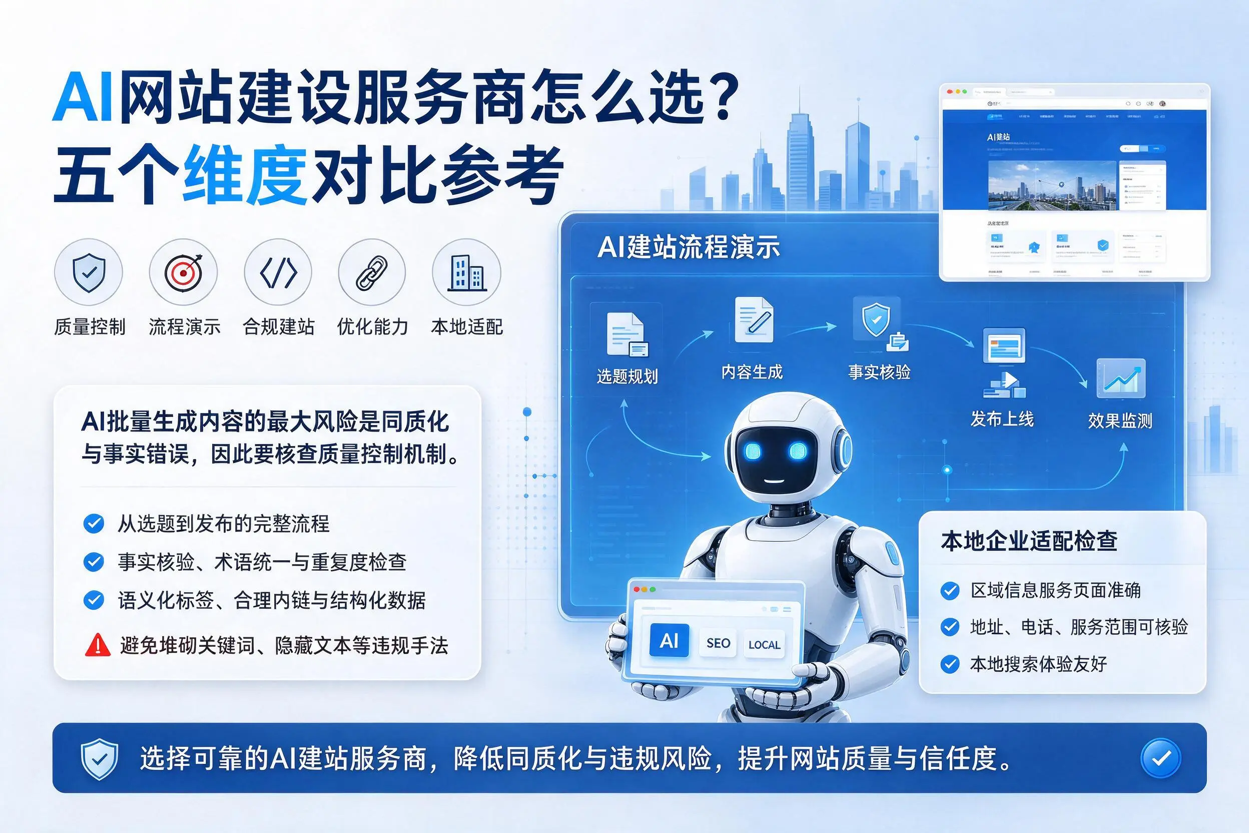 遂宁AI网站建设服务商怎么选？五个维度对比参考