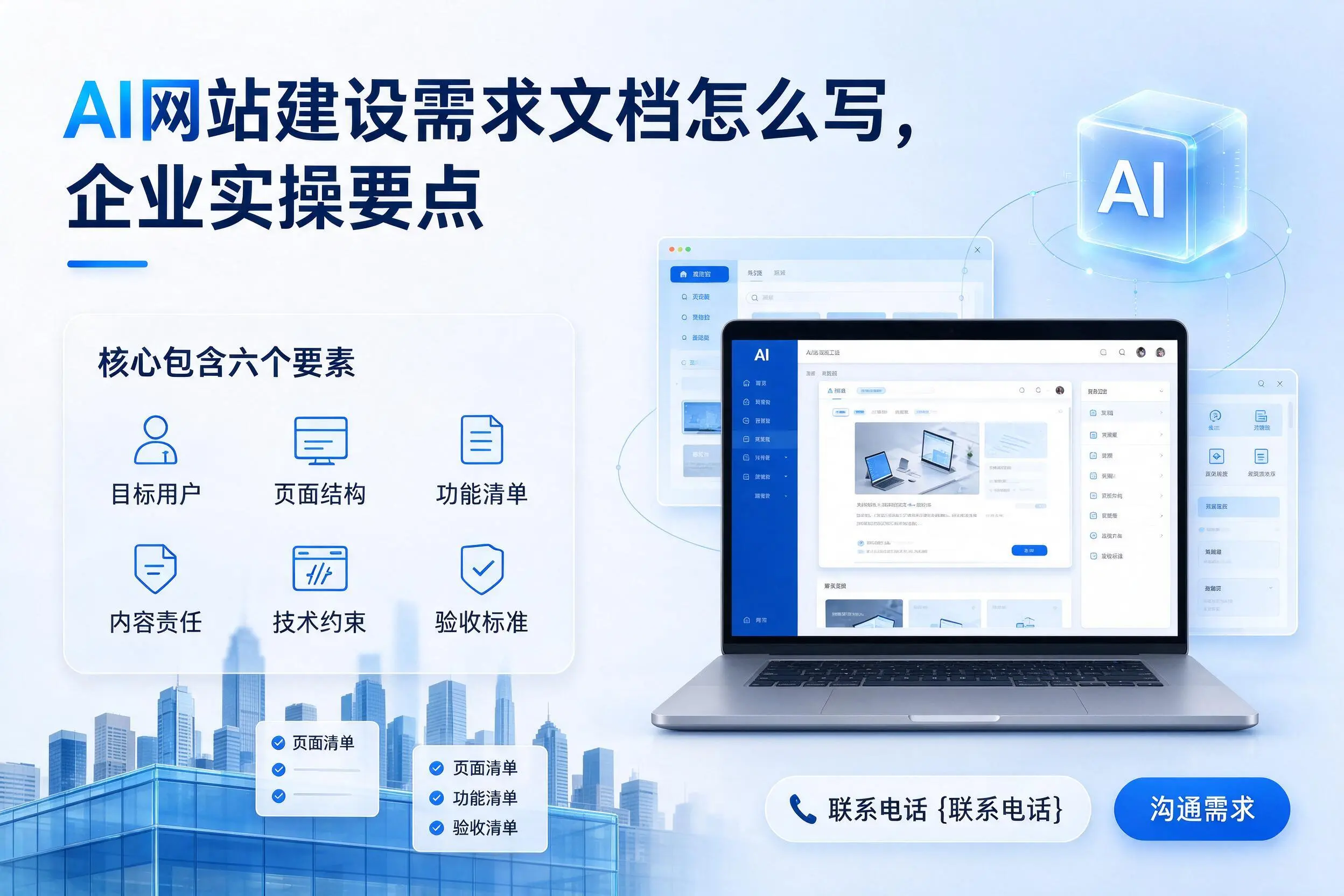 AI网站建设需求文档怎么写，遂宁企业实操要点