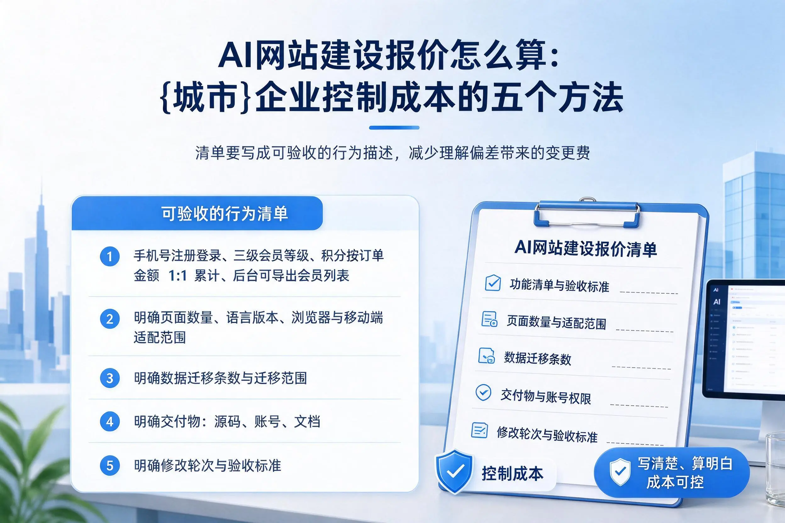 AI网站建设报价怎么算:遂宁企业控制成本的五个方法